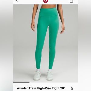Wunder Under Train High-Rise 28" size 6 color Kelly Green